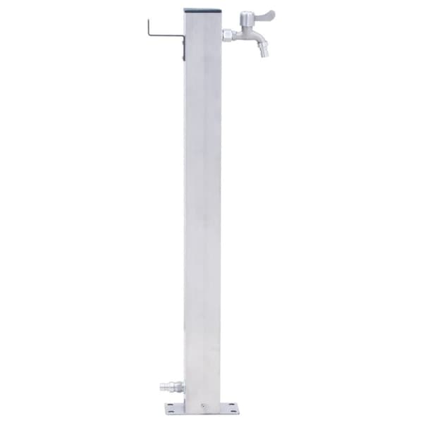 Puutarhan vesipylväs 80 cm ruostumaton teräs neliskulmainen - Vesipylväs - Vesipylväät - Home & Living