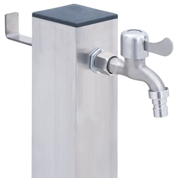 Puutarhan vesipylväs 80 cm ruostumaton teräs neliskulmainen - Vesipylväs - Vesipylväät - Home & Living