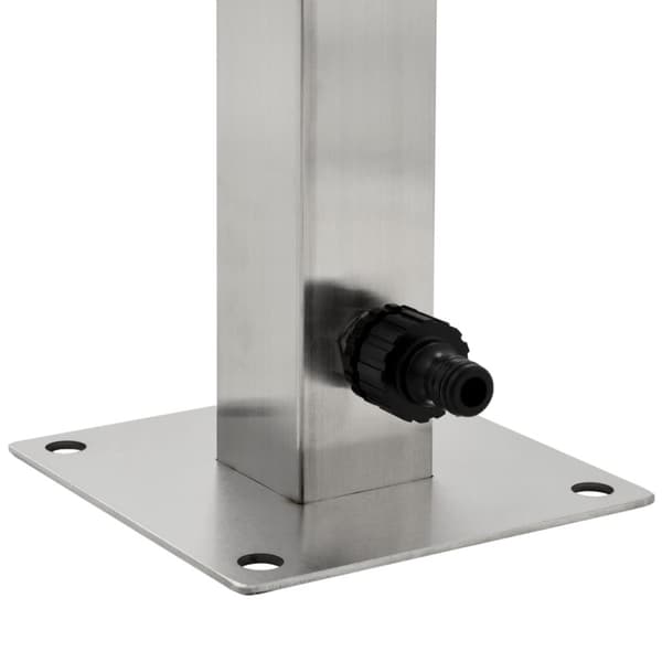 Puutarhan hanapylväs neliskulmainen ruostumaton teräs 65 cm - Hanapylväs - Hanapylväät - Home & Living