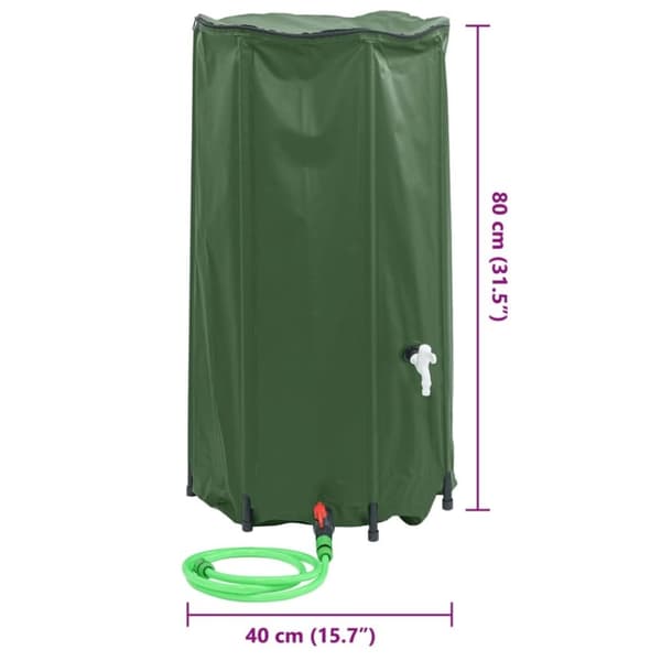 vidaXL vandtank med hane sammenfoldelig 100 l PVC
