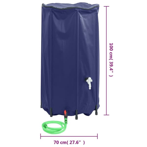 Vattentank med kran vikbar 380 L PVC