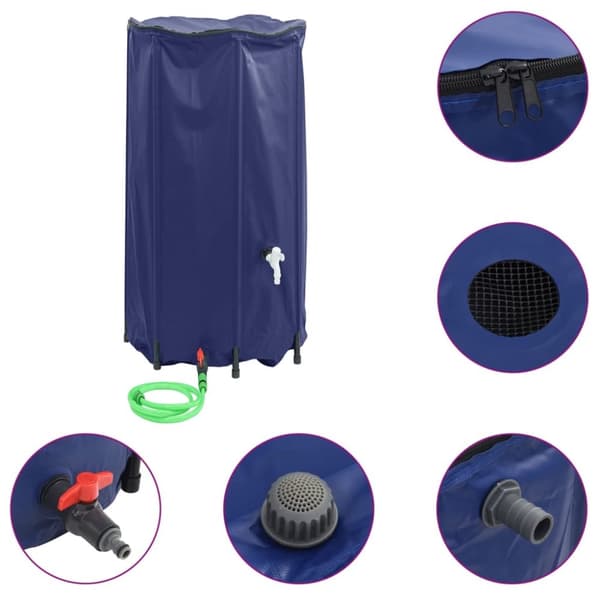 Vattentank med kran vikbar 380 L PVC