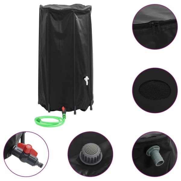 Vattentank med kran vikbar 250 L PVC