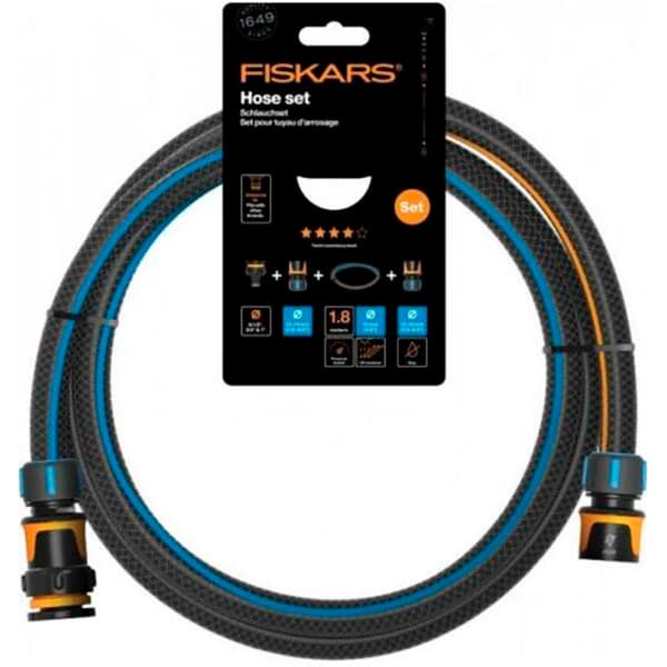 Fiskars Trädgårdsslangssats 1.8 M Blå