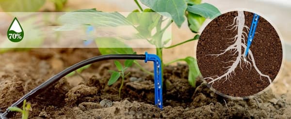 SOLARVANDINGSSYSTEM TIL GRØNTSAGER OG PLANTER AUTOMATISK 15M HAVECONTROLLER