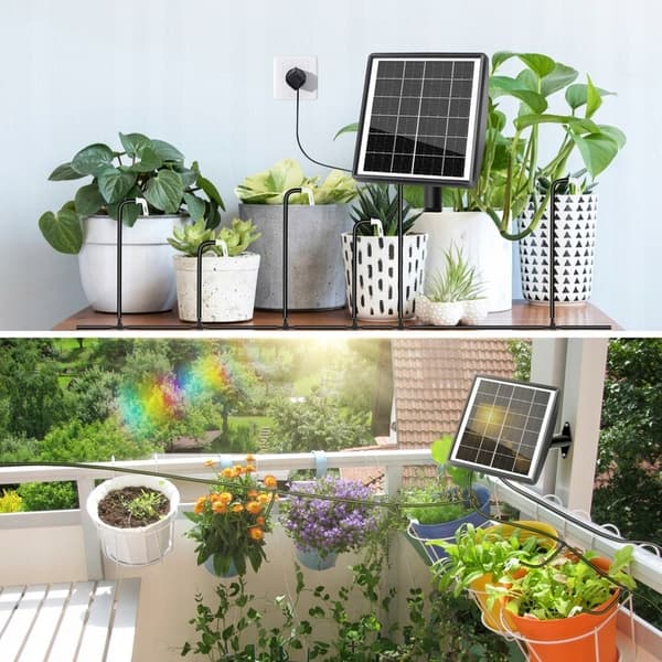 SOLARVANDINGSSYSTEM TIL GRØNTSAGER OG PLANTER AUTOMATISK 15M HAVECONTROLLER