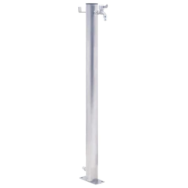 Vattenpost 80 cm rostfritt stål rund
