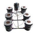 Miniatyrbild 1 av 2: Hydrokulturväxtsystemkit, 7 hinkar (20L vardera), justerbar luftvolympump,svart