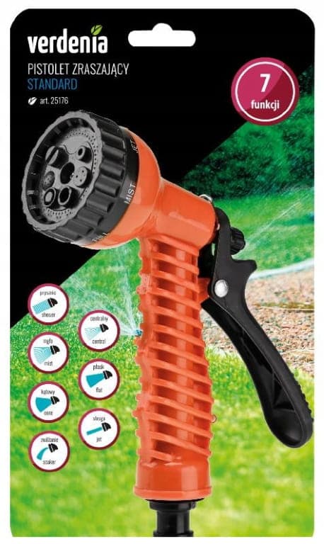 Sprutpistol med 7 funktioner, standard trädgårdsspridare