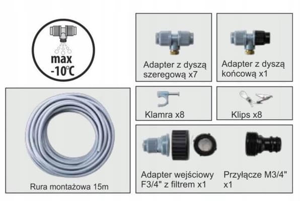 Udendørs vandgardin 15 m havesprinkler