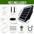 Miniatyrbillede 6 af 9: Moorle Dryp vanding solenergi – 15 m slange, automatisk med timer og anti-sifon, perfekt til have, drivhus, potteplanter