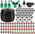 Miniatyrbild 1 av 8: Lollanda 200-Pack Trädgårdsbevattningssystem, droppbevattningssats med 50 m slang, justerbara munstycken, enkel installation