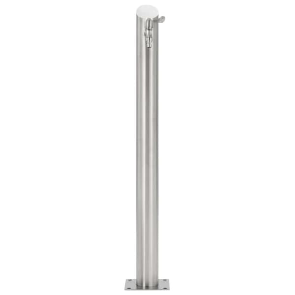 vidaXL Puutarhan hanapylväs pyöreä ruostumaton teräs 95 cm