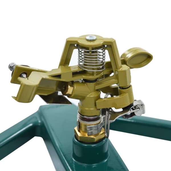 vidaXL Roterande sprinkler grön 21x22x13 cm metall