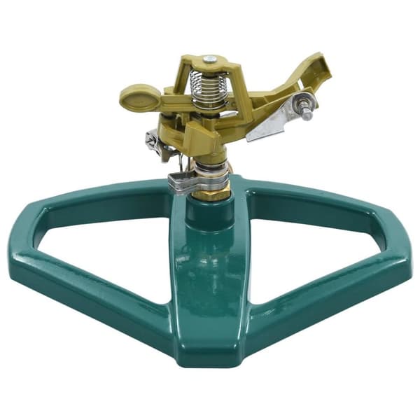 vidaXL Roterande sprinkler grön 21x22x13 cm metall