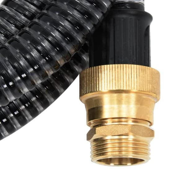 vidaXL Sugeslange med messingkoblinger svart 1,1" 25 m PVC