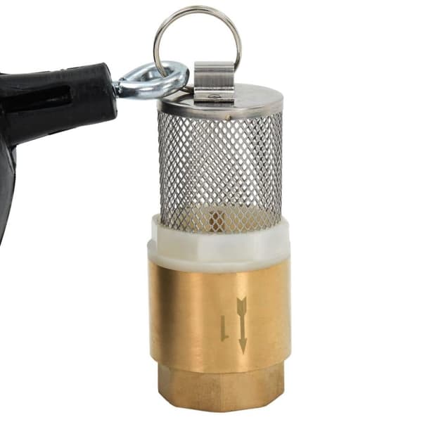 vidaXL Sugslang med kopplingar mässing svart 1,1" 20 m PVC