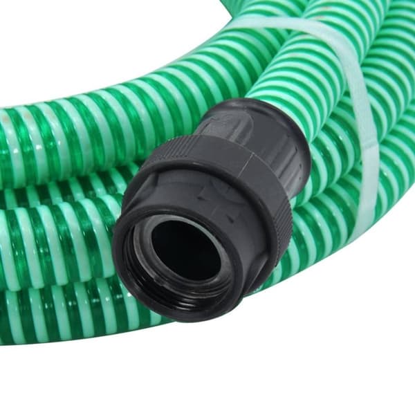 vidaXL Sugeslange med messingkoblinger grønn 1,1" 10 m PVC