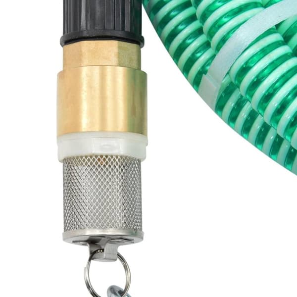 vidaXL sugeslange med messingkoblinger 1,1" 10 m PVC grøn