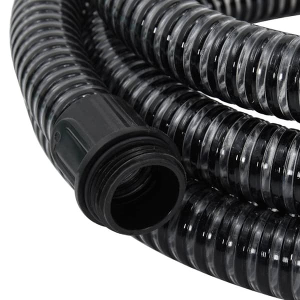 vidaXL Sugslang med kopplingar mässing svart 1,1" 20 m PVC