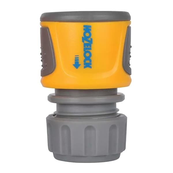 Hozelock Standard Soft Touch Hose End Connector Yellow/Grey One Size