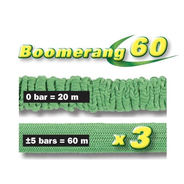 Expanderbar slang - PROVENCE OUTILLAGE - Boomerang 60 - 60m - Grön - 7 funktionspistol