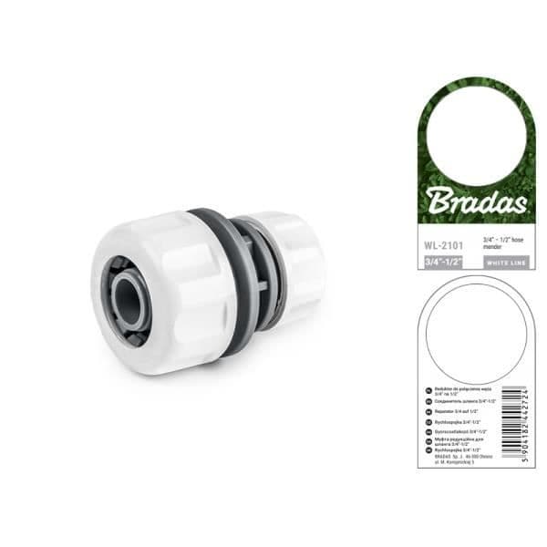 Rörkoppling - BRADAS - WL 2101 - Vit - 4 x 2 x 2 cm - Droppbevattning