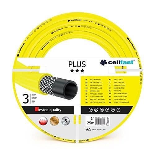 Plus Vattenslang - TERRA - Gul - 1'' - 25 m - Beständig mot UV- och algavlagringar - 5 års garanti