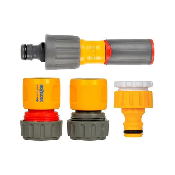 Vattensprutningskit - Hozelock - 100-100-228 - 3 spraymunstycken - Soft-Touch - Vattenstopp