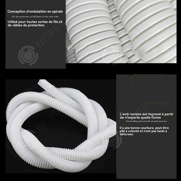 INN Flexibel korrugerad slang 15m ytterdiameter 5 cm innerdiameter 4 cm bevattningshuvud tillbehör trädgårdsmunstycke tillbehör