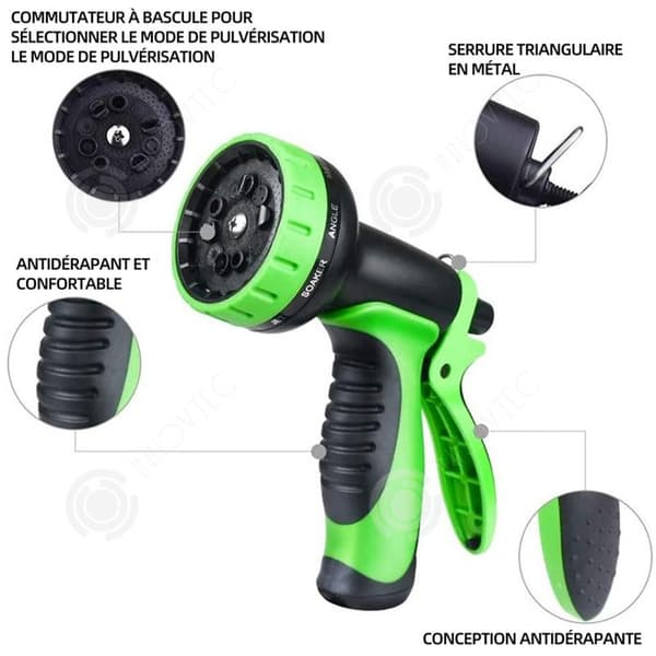 INN Expanderbar trädgårdsslang 30m 100ft Flexibel Magic Hose Anti-Leak Lätt och lätt att förvara Expanderbar trädgårdsslang Grön