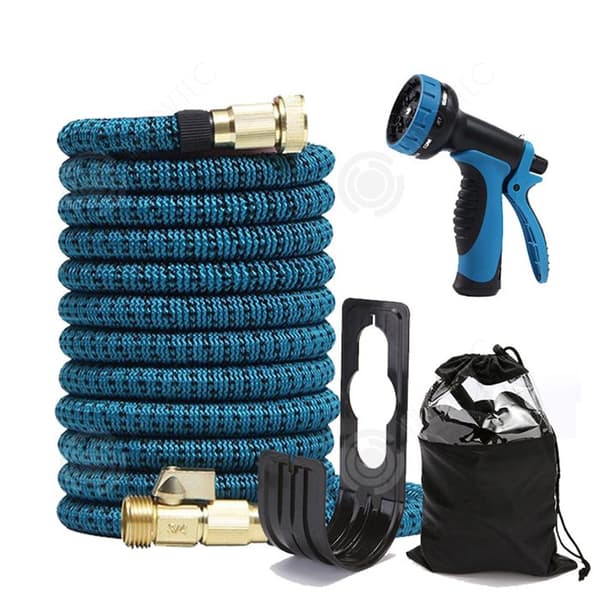INN Expanderbar Trädgårdsslang 30m Flexibel Magic Hose Anti-Leak Lätt och lätt att förvara Slitstark Expanderbar Trädgårdsslang Blå
