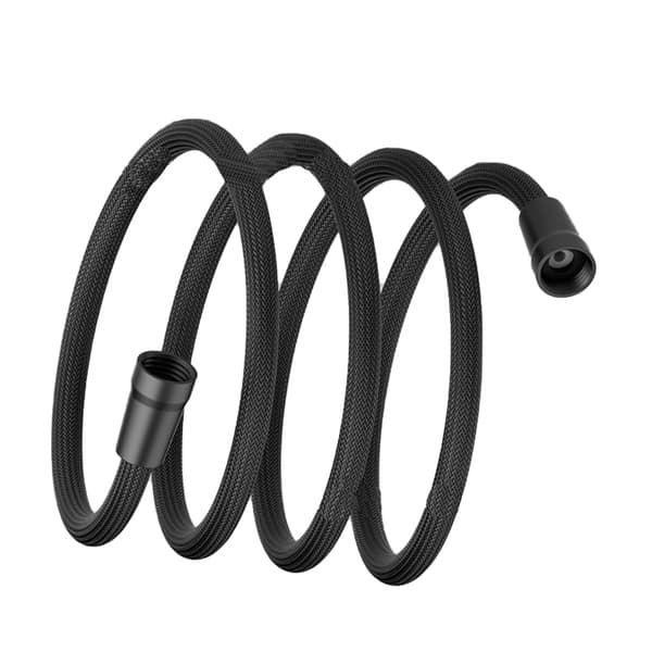 INF 2 Meter Sort Nylon Anti-Eksplosions Bruseslange med PP Hætte