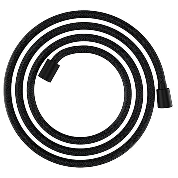 INF 2 meter svart nylon anti-eksplosjon dusjslange med stålhette