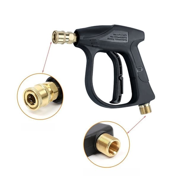 INF Højtryksrenserpistol med 5 dyseender - Kort pistol