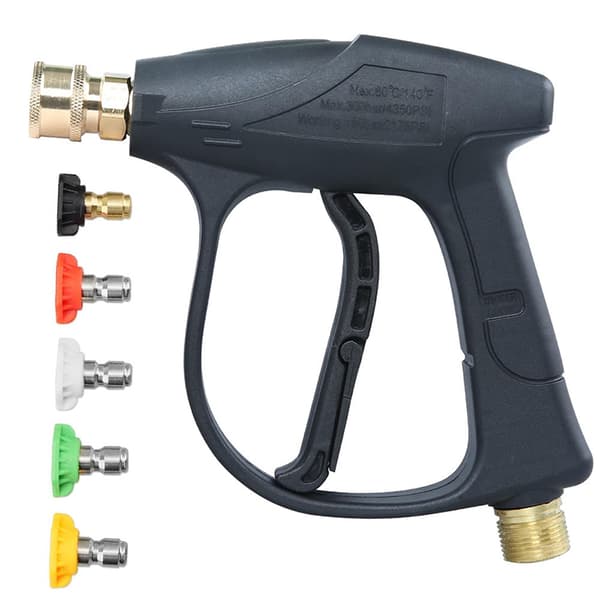 INF Højtryksrenserpistol med 5 dyseender - Kort pistol