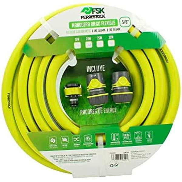 Vattenslang - FERRESTOCK - FSKMDU005 - 20 m - Anti-torsion - Flexibel PVC med polyesterförstärkning