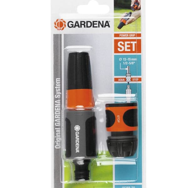 GARDENA Basic kit – Lämplig för Ø15 mm slang – Original GARDENA Systemkompatibilitet – Komplett kit – 2 års garanti