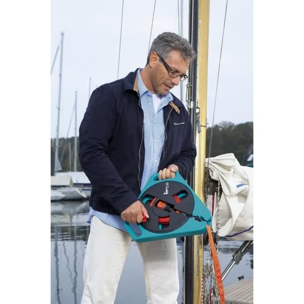 GARDENA Classic 20 platt textilslang i haspellåda – Längd 20m – Ø12mm – Maxtryck 25 bar – 5 års garanti (757-20)