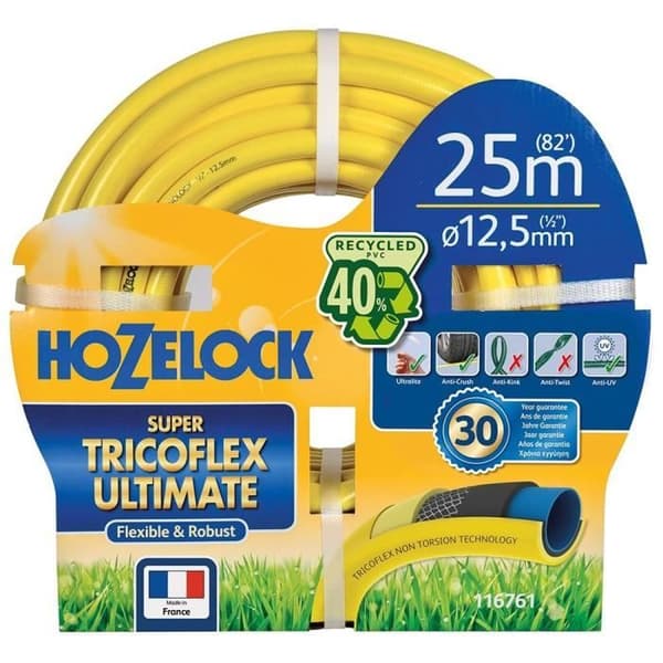 Vattenslang - HOZELOCK - Super Tricoflex Ultimate - 15mm - 15m - Gul
