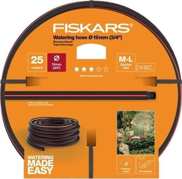 Fiskars - 1027100 - Vattenslang Q3, 19mm, 3/4'' 25m ()