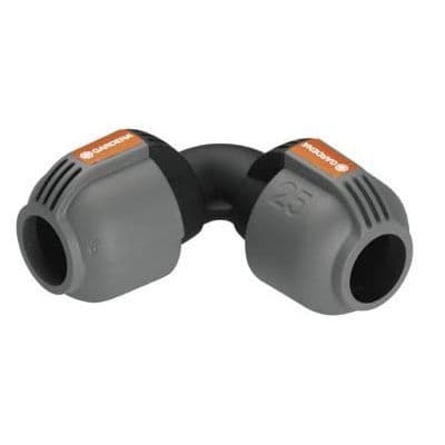Armbågsanslutning - GARDENA - 2773-20 - Diameter 25mm - Trädgårdsbevattning - Quick & Easy system