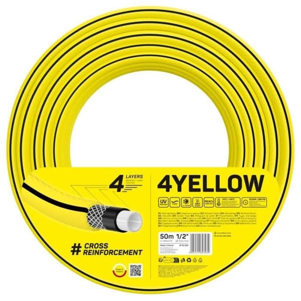 CELLFAST 4YELLOW 10-502 1/2" 50m 4-lagers trädgårdsslang