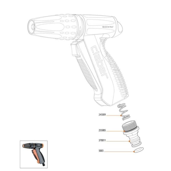 Vattenspruta - CLABER - Pro Precision - Svart - Plastik - Vattensprutprecision