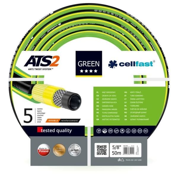 Vattenslang - CELL-FAST - GREEN ATS - 50 m - 15 mm - Hållbar och flexibel