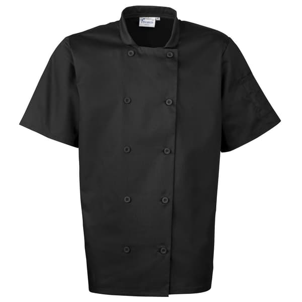 Premier Unisex Short Sleeved Chefs Jacket / Workwear (Pack of 2)