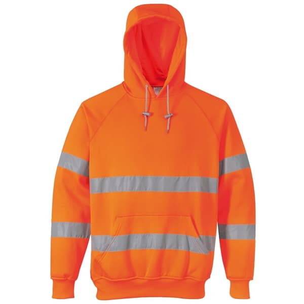 Portwest Unisex Hi-Vis Safety Hooded Sweatshirt / Hoodie med huva