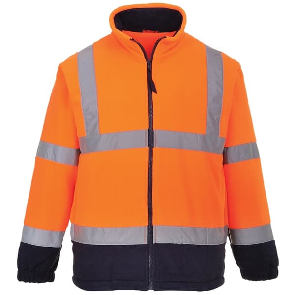 Portwest Fodrad Hi Vis Fleecejacka för män (2 st.)