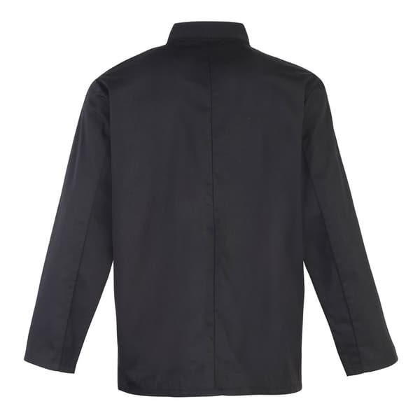 Premier Langærmet kokkejakke med nitter på forsiden / Chefswear (pakke med 2)