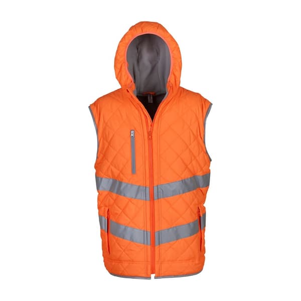 Yoko Unisex Vuxna Hi Vis Kensington Hooded Gilet (Pack of 2)